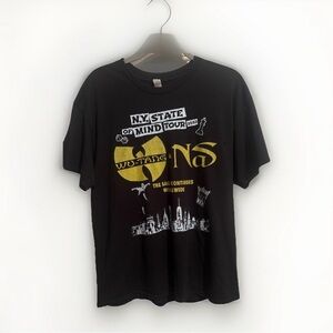 Wu-Tang Clan x Nas NY State of Mind Tour Black Concert Tee Authentic